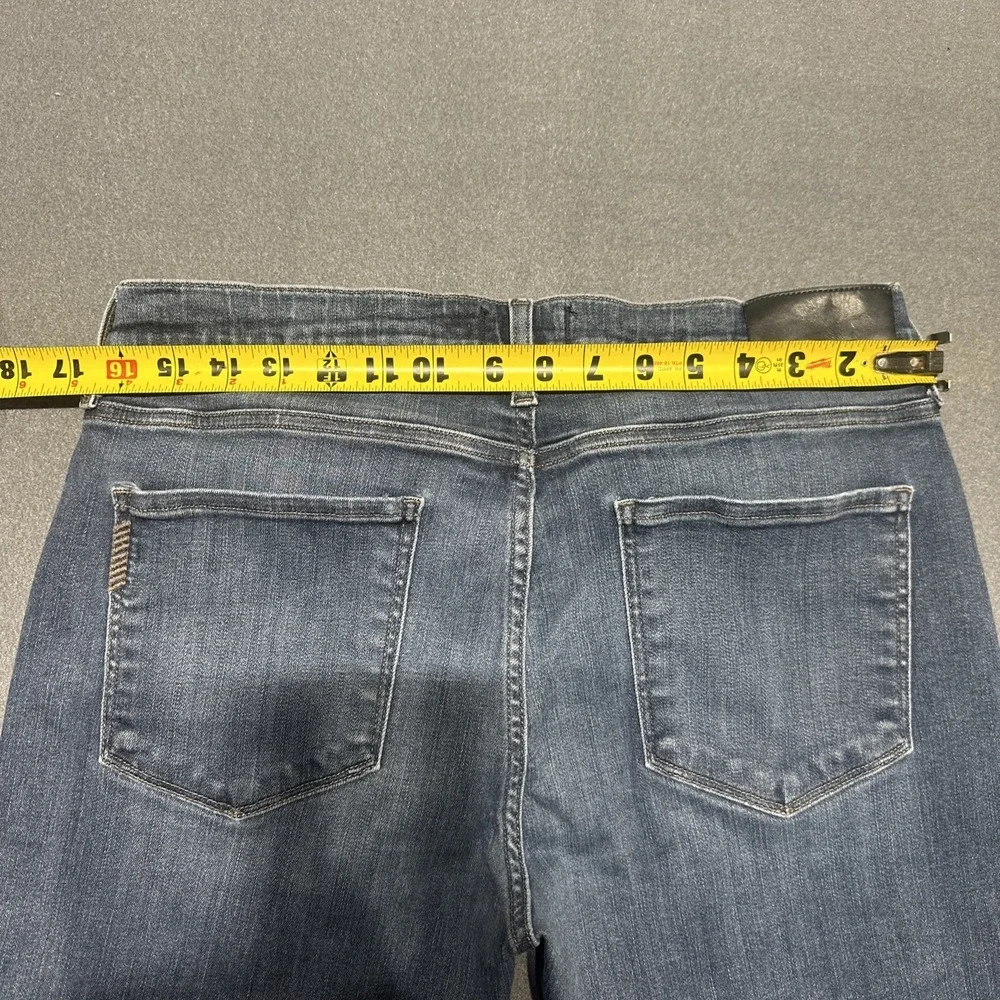 Men's Paige Federal Slim Straight Jeans Graham Dark Blue Size 34 (Measure 34x27)